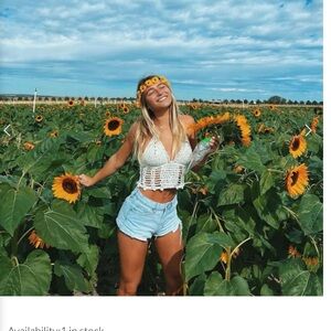 White Crochet Halter Top